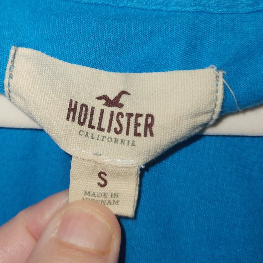 Women's Hollister Crewneck Short Sleeve Tshirt Sz S Turquiose - Picture 7 of 7